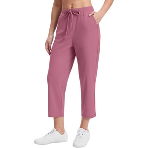 image:imageAlaroo Womens Golf Pants 78 Stretch Ankle High Waisted Travel PantsPink
