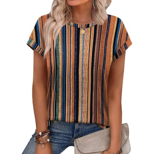 image:imageAlaroo Womens Summer Tops Short Sleeve Shirts Crew Neck Cute Trendy Tunic Blouses S3XLPrint 13
