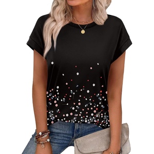 image:imageAlaroo Womens Summer Tops Short Sleeve Shirts Crew Neck Cute Trendy Tunic Blouses S3XLPrint 14