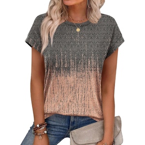 image:imageAlaroo Womens Summer Tops Short Sleeve Shirts Crew Neck Cute Trendy Tunic Blouses S3XLPrint 16