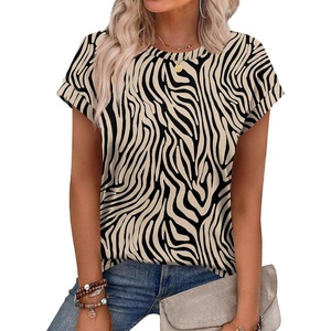 image:imageAlaroo Womens Summer Tops Short Sleeve Shirts Crew Neck Cute Trendy Tunic Blouses S3XLPrint 49