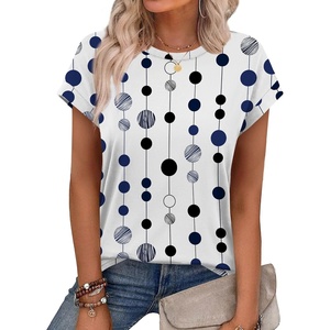 image:imageAlaroo Womens Summer Tops Short Sleeve Shirts Crew Neck Cute Trendy Tunic Blouses S3XLPrint 52