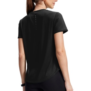 image:imageAlaroo Womens Summer Tops Workout Short Sleeve Crewneck T ShirtsBlack