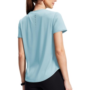 image:imageAlaroo Womens Summer Tops Workout Short Sleeve Crewneck T ShirtsBlue