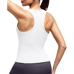 image:imageAlaroo Workout Tops for Women Sleeveless Racerback Tank TopsMilk White