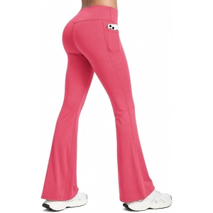 image:imageAlaroo Yoga Pants Flare Leggings with Pockets for Women 2931Pink